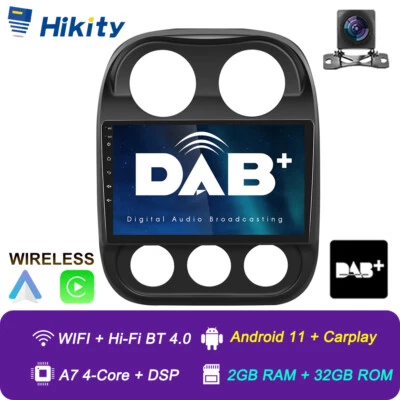 32GB Android 15 DAB+ Autoradio Carplay GPS WiFi für Jeep Compass Patriot 2011-17 - Bild 1 von 4