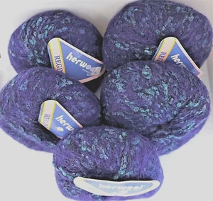 5 - Vintage Herwool International Regine Garn lila blau - türkis, je 50 g - Bild 1 von 4