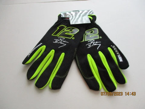 {NEW} RYAN BLANEY # 12 MENARDS SIZE MEDIUM PERFORMANCE GLOVES Cover