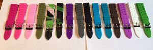 NEW Generic Silicone Rubber Diver Watch Band Strap 7.5"  20mm 