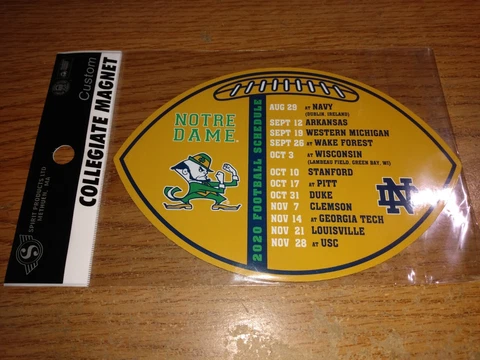 Notre Dame Football 2020 Magnet New Cover