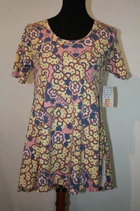 Neu mit Etikett LuLaRoe perfektes T-Shirt XS mehrfarbig Blumenmuster Baumwoll-Modal-Mischung - Bild 1 von 6