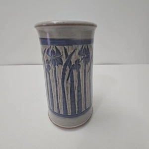 Roberta Storbeck Signed Studio Pottery Round 6" Vase Michigan Artist - Picture 1 of 9