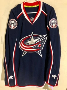 Reebok Authentic NHL Jersey Columbus Blue Jackets Team Navy sz 50 - Picture 1 of 2