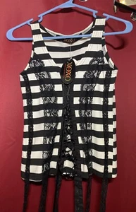 Y2K Japan NWT Gyaru Goth Visual Kei Shirt XOXO KissKiss Pour Pre Vintage XS/S/M - Picture 1 of 6