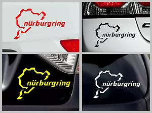 NURBURGRING VARIOS COLORES Pegatinas Autoadhesivas Calcomanías Coche Parachoques Bicicleta Casco - Imagen 1 de 2