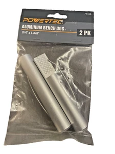 POWERTEC 71466 Aluminum Bench Dog 3/4-Inch x 4-3/8-Inch | Spring Loaded Hold - Picture 1 of 2