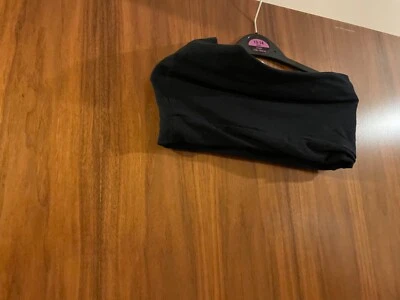 Ladies Bandeau Top Topshop Size 10 Strapless Black - Image 1 of 4