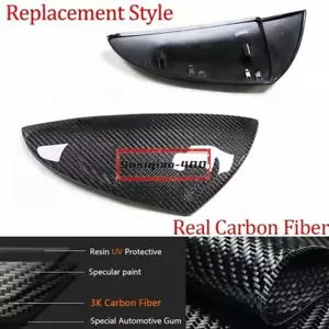 For LEXUS ES300 LS LC UX IS 16-23 Replacement M Style Carbon Fiber Mirror Cover - Picture 1 of 10