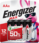 Aa Batteries, Max Double A Battery Alkaline, 8 Count