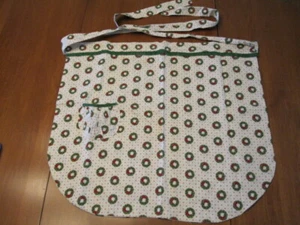 VINTAGE COTTON CHRISTMAS WREATH HANDMADE HALF APRON - Bild 1 von 11