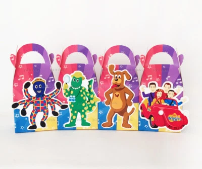 12x THE WIGGLES PARTY FAVOUR BOXES BIRTHDAY LOLLY LOOT BAGS SUPPLIES DECORATION - image 1 of 4