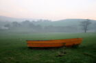 Photo 6X4 Boat On Grazing Land Scorton/Sd5048 At Fell End Farm, Some Way C2005