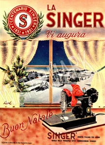 La Singer sewing machine High Quality Fridge Metal Magnet 3x4 8801 - Picture 1 of 4