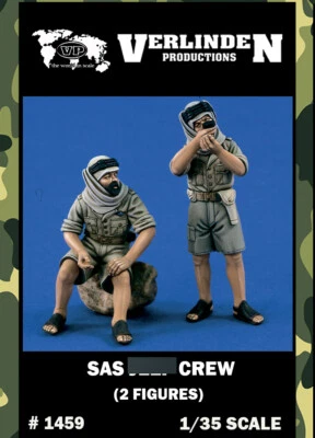 1/35 WWII SAS Car Crew (2 Resin Figures/Set) VERLINDEN #1459 Model Kit - Image 1 of 2