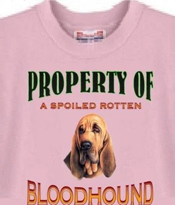 Dog T-Shirt Men Women -- Property of Spoiled Rotten Bloodhound - Picture 1 of 6