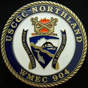 Cutter Guardia Costiera degli Stati Uniti USCGC Northland WMEC 904 moneta sfida ufficiale comandante - Foto 1 di 2
