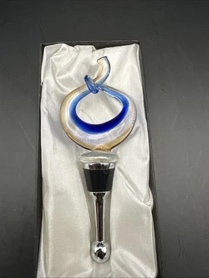 Стеклянная бусина Ganz пробка для винной бутылки от Bella Casa высокие шарики в горошек винная пробка - Изображение 1 из 4