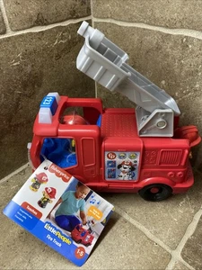 Fisher Price Multicolor Push Along Feuerwehrauto Spielzeug mit LICHTERN UND GERÄUSCHEN! - Bild 1 von 7