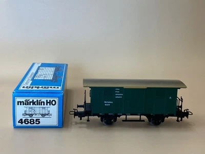 MARKLIN HO GAUGE #4685 German Württemberg GREEN Freight Box Car ~W/BOX - Image 1 of 4