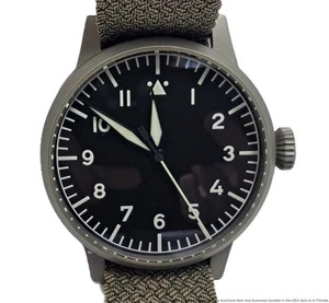 Laco Mens Pilot Watch Running Wrist Watch W Extra Straps Box Warranty Card - Picture 1 of 8
