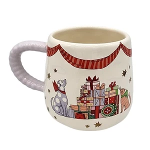 NEU Cath Kidston Weihnachtsgeschenke Katze Hund gedrehter Griff Billie Kaffee Tee Becher - Bild 1 von 7