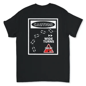 Camisa negra Legacy Caution Wide Turns Sugoi JDM Drift Speed Team de la década de 1990 - Imagen 1 de 16