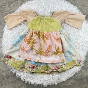 Matilda Jane Vintage Art Fair Calico Garden Peasant Dress. Size 4 - Picture 1 of 8