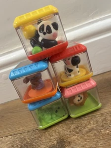 Fisher Price Sensory Peek A Boo x 5 Aktivitätsblöcke Würfel Baby Kleinkind Spielzeug - Bild 1 von 3