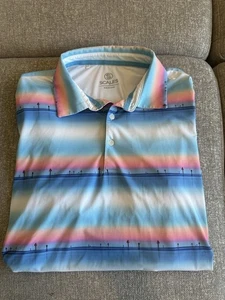 Scales Golf Polo Medium Miami Florida Vibe Indian Logo - Picture 1 of 9
