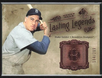Duke Snider 2005 SP Legendary Cuts Lasting Legends/399 #LL-SN Brooklyn Dodgers Foto 1 de 3