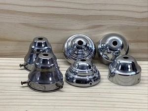 CHROME SHADE HOLDER Light Lamp Part MIXED LOT 6 Pendant Lighting Hanging - Picture 1 of 10