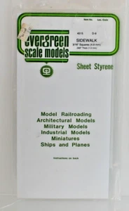 Evergreen Scale Models 4515 Styrene Square Tile 3/16" Square | NOS | Unopened - Picture 1 of 3