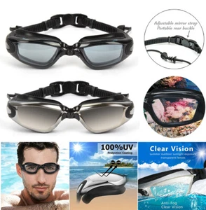 Occhiali da Nuoto Professionali Antiappannamento Protezione UV Occhiali da Nuoto con Tappo Orecchie - Foto 1 di 21