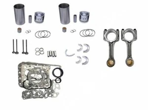 New Rebuild Kit+2pcs Connecting Rod For Kubota Z602 Engine GZD15-IIHD GZD15-IILD - Picture 1 of 7