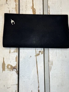 Vintage schwarze Abendtasche Clutch Geldbörse mit einzelner eleganter Schmuckverzierung - Bild 1 von 11