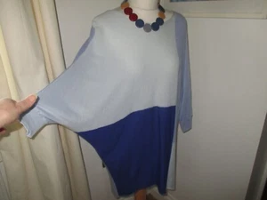 Phase Eight colour block batwing tunic jumper wool blend medium but large! - Picture 1 of 4