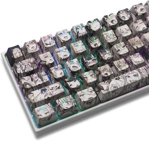 PBT Anime Keycaps - 108 Keys, XVX Japanese Custom Backlit Keycaps, OEM Profile f - Picture 1 of 12