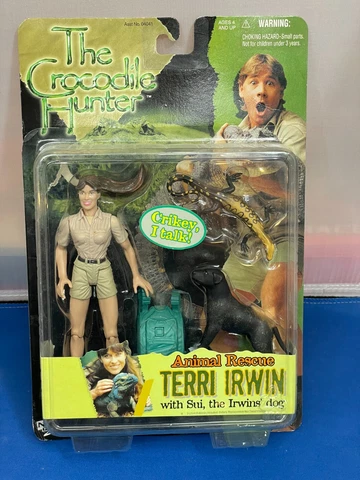 2000 The Crocodile Hunter Animal Rescue Terri Irwin Sui Action Figure Discovery Cover
