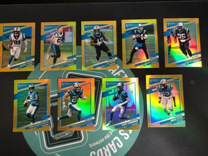 Carolina Panthers - 2021 Donruss Gold Press Proof Veteran Team Set 