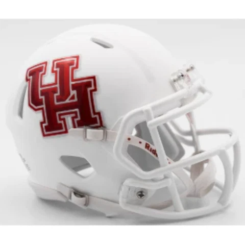 Houston Cougars NCAA Mini Speed Football Helmet Matte White - NCAA Cover