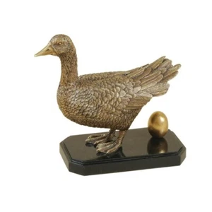 Accesorio Maitland-Smith Golden Goose - Antiguo bronce fundido latón, base de piedra encerada - Imagen 1 de 5