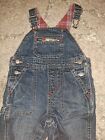 Baby Boy 3/6  Months Gymoree Plaid Lined  Denim Overalls W/ Pliers on Zipper
