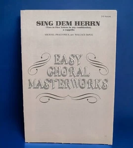 Choral Music "Sing Dem Herrn" 2-5 Voices Any Combo Easy Choral Masterworks - Picture 1 of 9