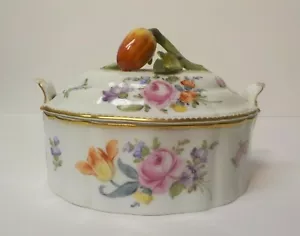 Porcelain Floral Decorated Porcelain Small 6" Lidded Tureen - Picture 1 of 9