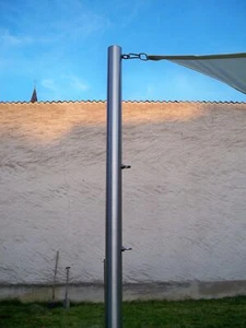 Sonnensegelmast 3fach höhenverstellbar Sonnensegel Pfosten VA 3m Ø 42mm 4230/2-3 - Bild 1 von 3