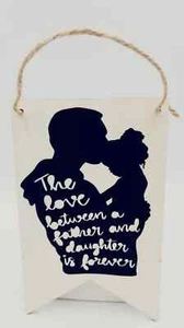 Father Daughter Plaque Hanging Sign Gift Idea Wall Hang Present Fathers Day - Picture 1 of 5