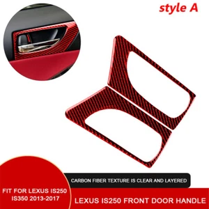 Carbon Fiber Interior Front Door Handle Trim Cover For LEXUS IS250 IS350 Style A - Picture 1 of 17