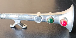 JEWELED BIKE HORN. VINTAGE CHROMED METAL. - Picture 1 of 8