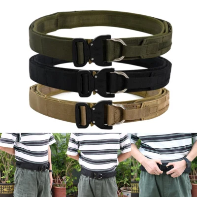 Cinto de batalha tático 1,57" fivela de cobra cinto de arma Molle resistente náilon militar - Imagem 1 de 4